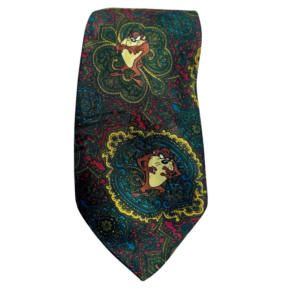 VTG 1993 Looney Tunes Mania “ Tasmanian Devil”  Multi-Color  Print Men’s Tie